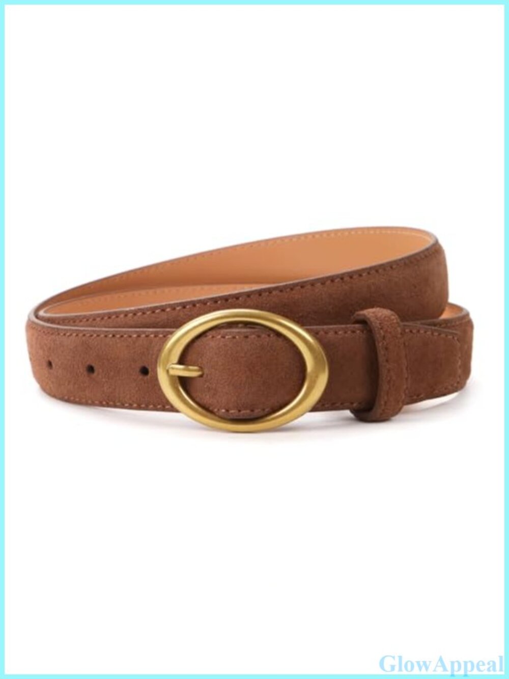 Genuine Suede Leather Women's Jeans Belt
